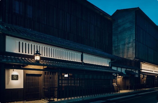 The Hiramatsu Kyoto hotel exterior with contemporary Japanese facade