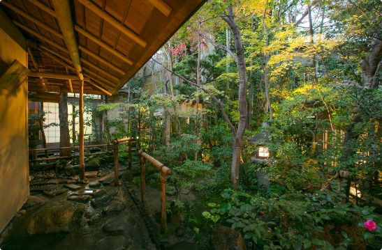 Gion Yoshiima traditional ryokan interior with tatami corridor