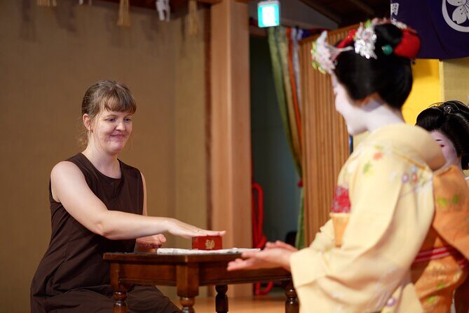 Authentic Maiko Experience＆Kyoto Dinner (Free drink) at Noh Stage - The Q&A, kimono and kanzashi talk, and that face-to-face feeling