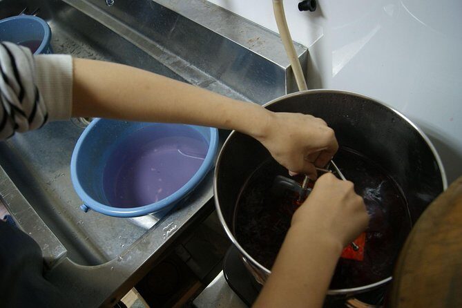 Itajime Shibori Scarf Class - Key highlights at Kyoto Shibori Museum