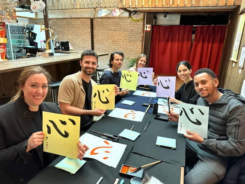 Kyoto: Japanese Calligraphy Workshop - Gojo Paradiso on Kiyamachi Street: easy to find, calm to learn