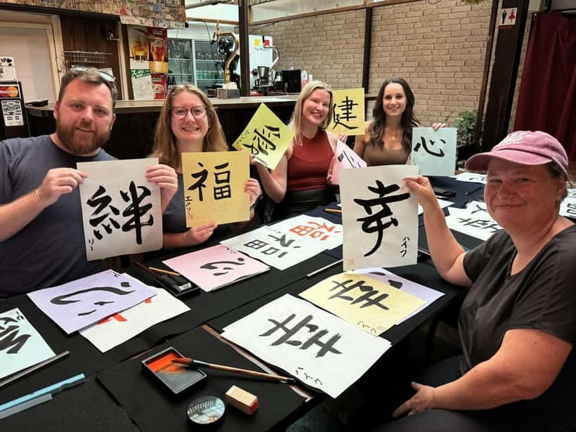 Kyoto: Japanese Calligraphy Workshop - The 1 to 2 hour flow: how you go from strokes to a finished piece