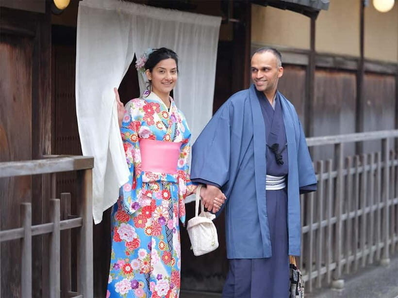 Kyoto Kimono Rental mimosa |Kimono/Yukata Rental Couple Plan - Choosing Kimono vs Yukata: season and coordination tips