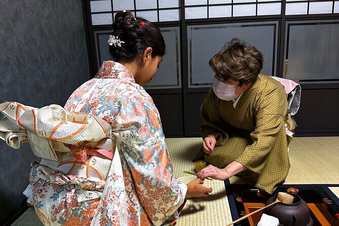 KYOTO Tea Ceremony with kimono near by Imamiya Jinjya Shrine - Your hands on: brewing your own cup (and learning by doing)